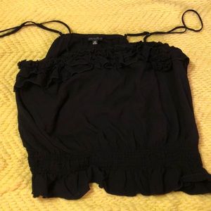 Zenobia black crop top
